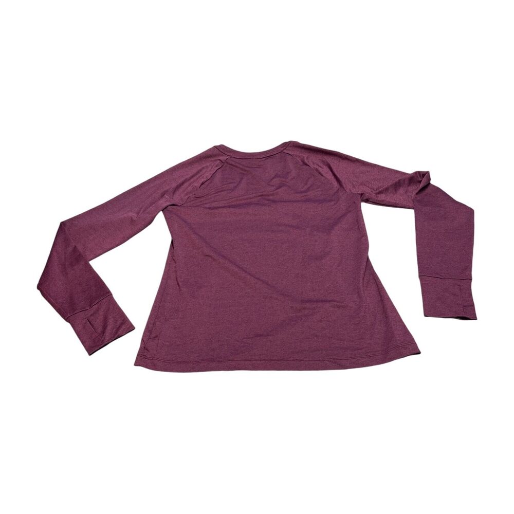 Athletic Works Shirt Women's Small Purple Thumb Hole Sleeve Crew Neck Running - Picture 2 of 7